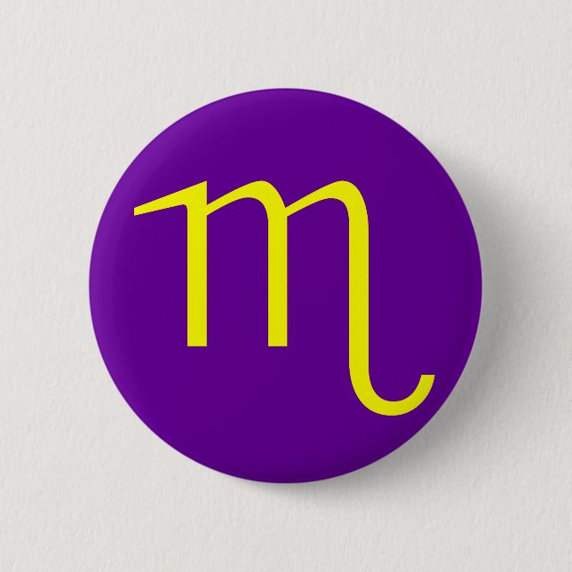 BADGE ROND 5 CM SCORPIO, SIGNE ZODIATIQUE (Devant)