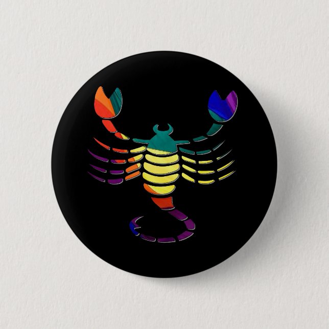 Badge Rond 5 Cm Scorpion (Devant)