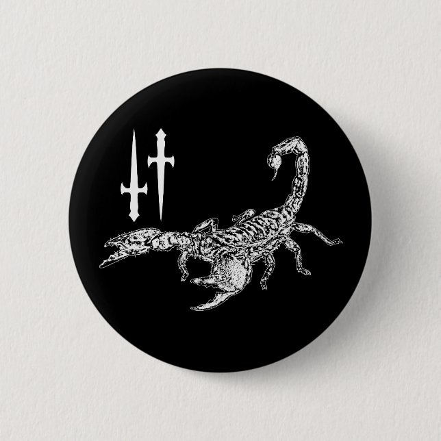 Badge Rond 5 Cm Scorpion (Devant)