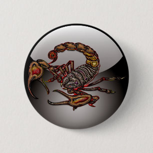 Badge Rond 5 Cm Scorpion