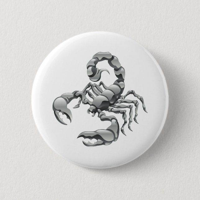 Badge Rond 5 Cm scorpion (Devant)