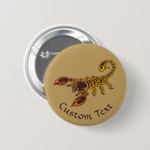 Badge Rond 5 Cm Scorpion de noeud celtique