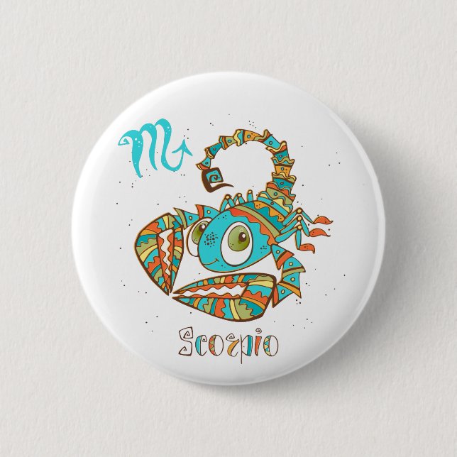 Badge Rond 5 Cm Scorpion doux (Devant)