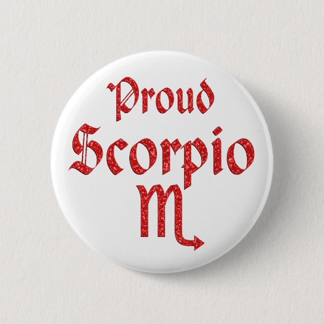 Badge Rond 5 Cm Scorpion fier (Devant)