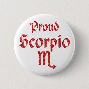 Badge Rond 5 Cm Scorpion fier