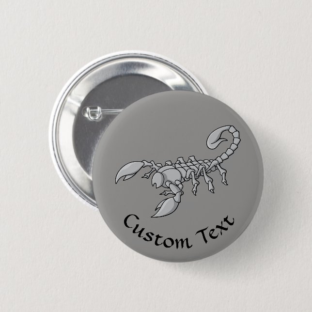 Badge Rond 5 Cm Scorpion icon (Devant & derrière)