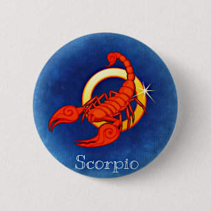 Badge Rond 5 Cm Scorpion, Scorpione