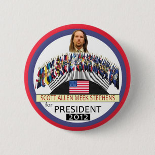 Badge Rond 5 Cm Scott A.M. Stephens pour le président 2012