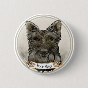 Badge Rond 5 Cm Scottish Terrier Rondo