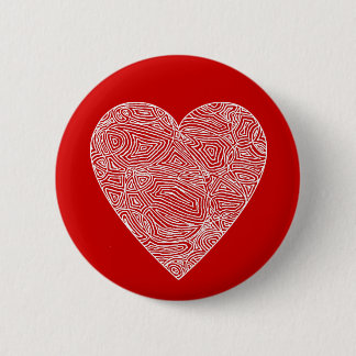 Badge Rond 5 Cm Scribblprint Heart