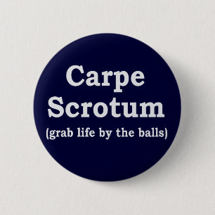 Badge Rond 5 Cm Scrotum de Carpe