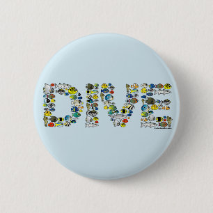 Badge Rond 5 Cm Scubadorable DIVE