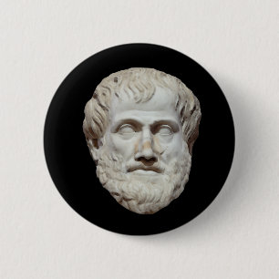 Badge Rond 5 Cm Sculpture principale en Aristote