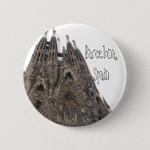 Badge Rond 5 Cm SDC10239, Barcelone, Espagne