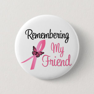 Badge Rond 5 Cm Se rappelant mon ami - conscience de cancer du