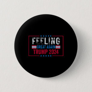 Badge Rond 5 Cm Se sentir à nouveau génial Trump 2024 Drapeau des