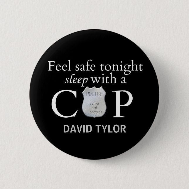 Badge Rond 5 Cm Se sentir en sécurité ce soir ! (Devant)