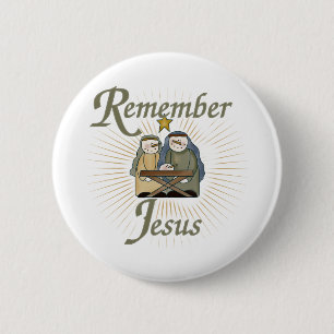 Badge Rond 5 Cm Se souvenir de Jésus