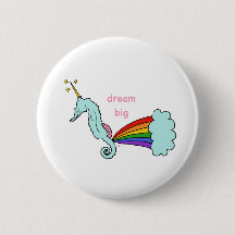 sea horse licorne dreamer bouton