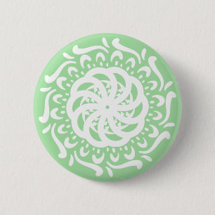 Badge Rond 5 Cm Seafoam Mandala
