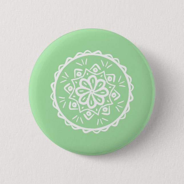 Badge Rond 5 Cm Seafoam Mandala (Devant)