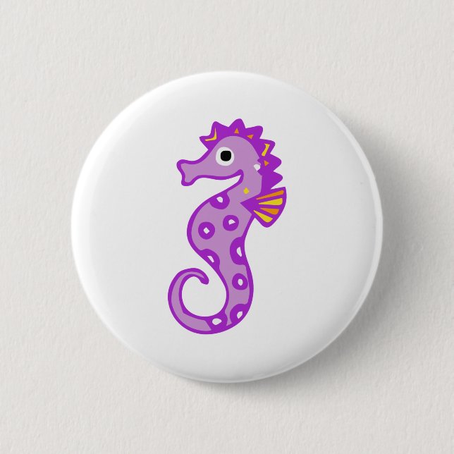 Badge Rond 5 Cm Seahorse (Devant)