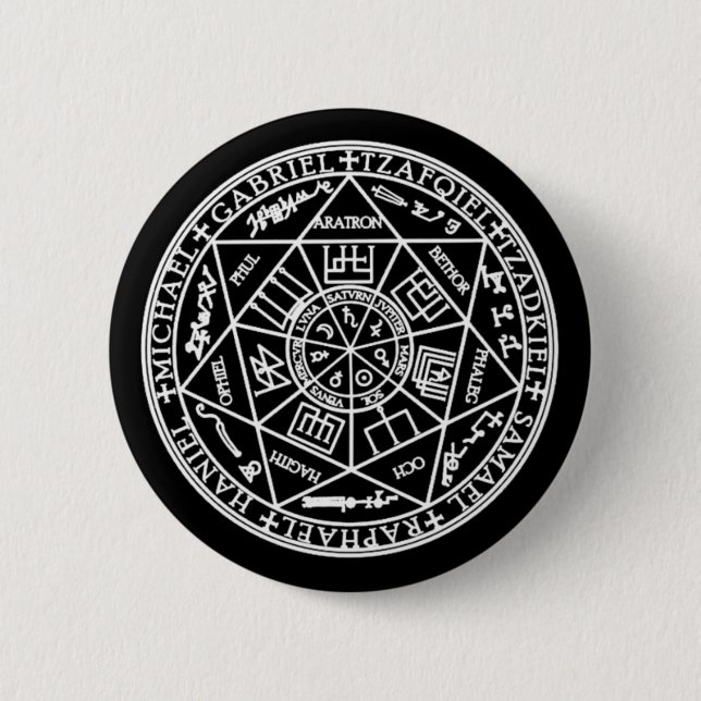 BADGE ROND 5 CM SEAL OF THE SEVEN ARCHANGELS (Devant)