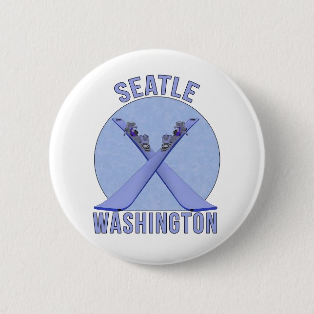 Badge Rond 5 Cm Seattle, Washington (Devant)