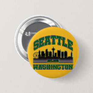 Badge Rond 5 Cm Seattle, Washington