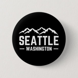 Badge Rond 5 Cm Seattle Washington