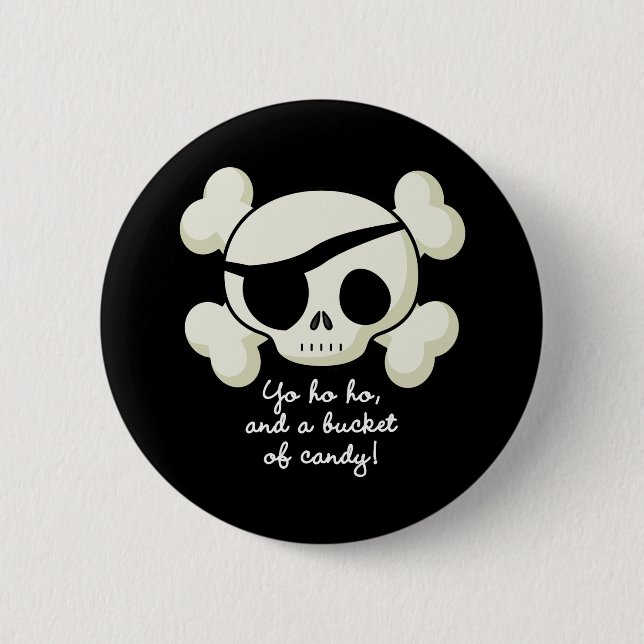 Badge Rond 5 Cm Seau de pirate de sucrerie (Devant)