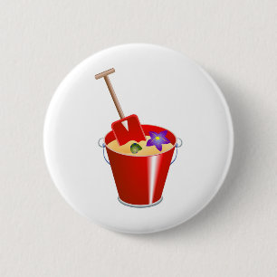 Badge Rond 5 Cm Seau et pelle