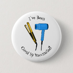 Badge Rond 5 Cm Sèche-cheveux & lisseuse-cheveux illustration