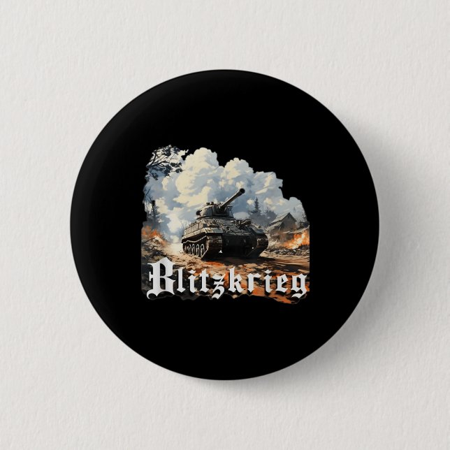Badge Rond 5 Cm Seconde Guerre mondiale Blitzkrieg (Devant)