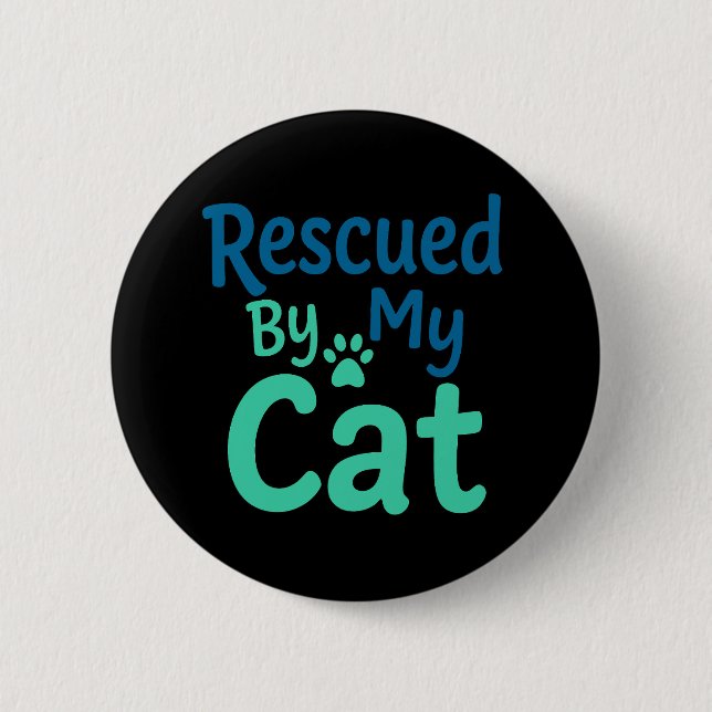 Badge Rond 5 Cm Secouru par My Cat (Devant)