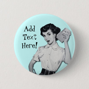 Badge Rond 5 Cm Secrétaire impertinent vintage