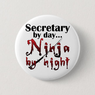 Badge Rond 5 Cm Secrétaire Ninja