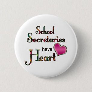 Badge Rond 5 Cm Secrétaires Have Heart d'école