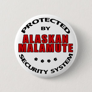 Badge Rond 5 Cm Sécurité Alaskan Malamute