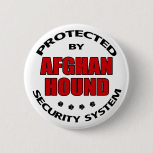 Badge Rond 5 Cm Sécurité Lévrier Afghan
