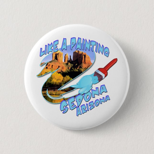 Badge Rond 5 Cm Sedona Arizona (Devant)
