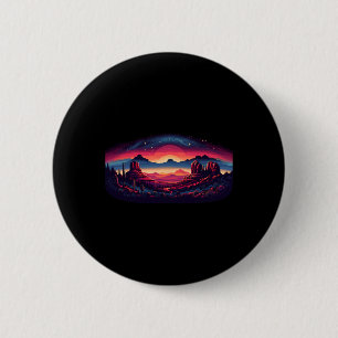 Badge Rond 5 Cm Sedona Arizona Nature Randonnée Extérieur Montagne