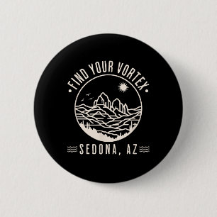 Badge Rond 5 Cm Sedona Arizona Vortex de bien-être spirituel Rando