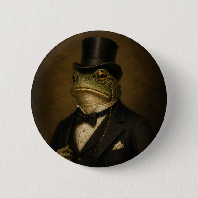 Badge Rond 5 Cm Seigneur Grenouille (Devant)