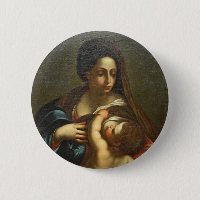 BADGE ROND 5 CM SEIN DE MARY (Devant)