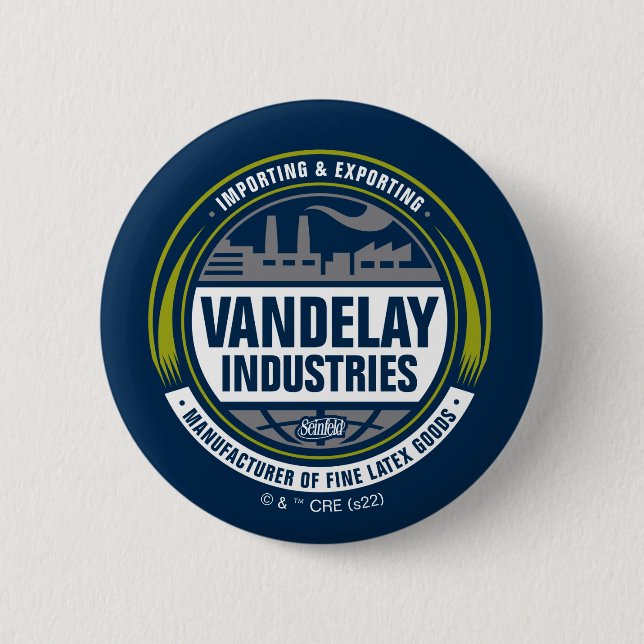 Badge Rond 5 Cm Seinfeld | Logo de Vandelay Industries (Devant)