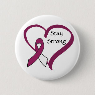 Badge Rond 5 Cm Séjour Bourgogne fort et conscience blanche de