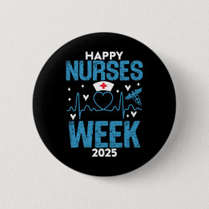 Badge Rond 5 Cm Semaine d'appréciation des infirmières - Joyeuses