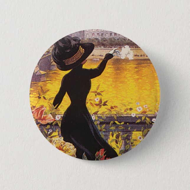 Badge Rond 5 Cm Semaine d'aviation de Lyon (Devant)