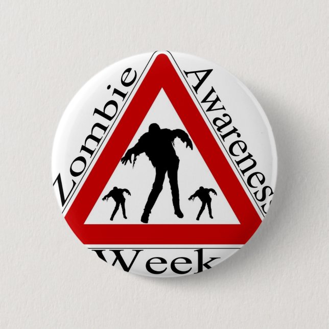 Badge Rond 5 Cm semaine de conscience de zombi (Devant)